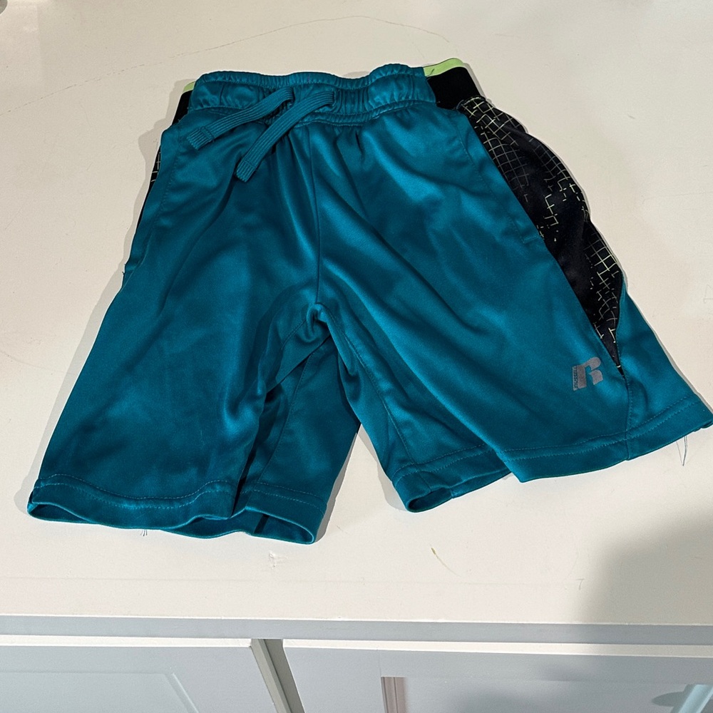 Boys Teal Athletic Shorts
